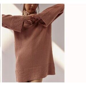 Free People FP Beach Melanie Sweater Tunic Brown Cocoa - Small